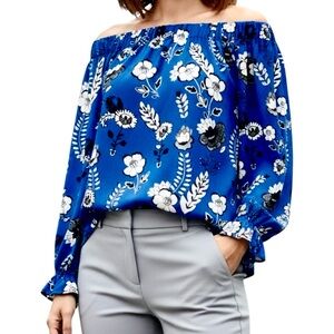 Blouse Floral Printed Off Shoulder Top Size XS